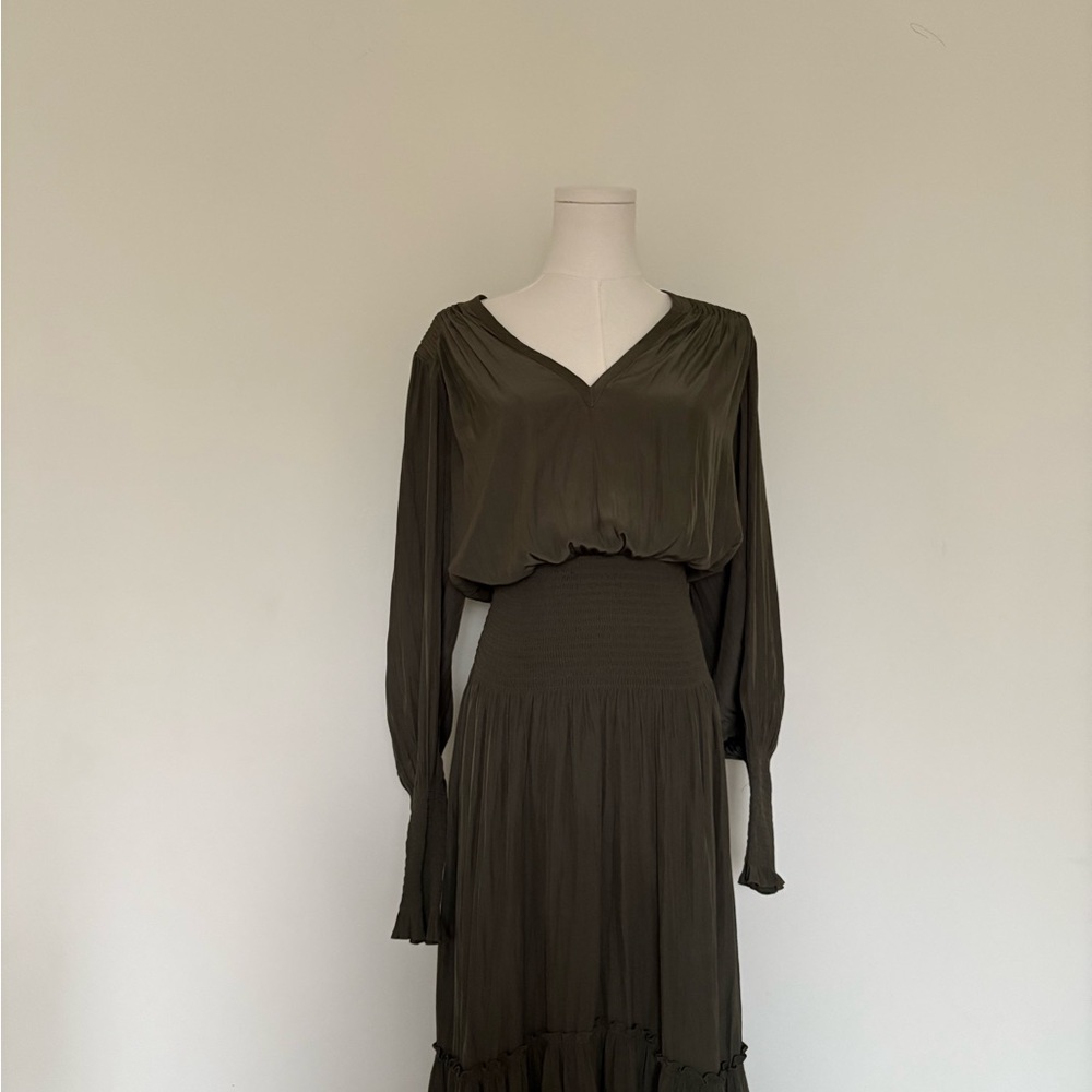 Ramy Brook Long Sleeve Olive Dress